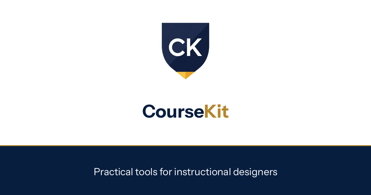 CourseKit | Browser-First Tools for Instructional Designers